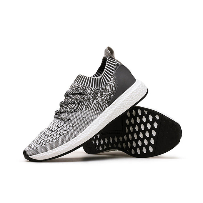 Men's Spring Casual Shoes Breathable Lace-Up Flats Light Fashion Shoes