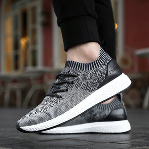 Men's Spring Casual Shoes Breathable Lace-Up Flats Light Fashion Shoes
