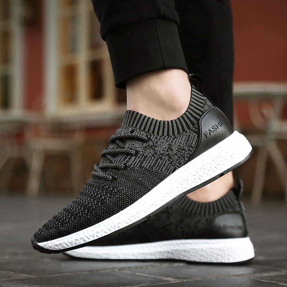 Men's Spring Casual Shoes Breathable Lace-Up Flats Light Fashion Shoes