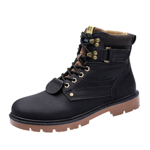 Winter Men's Martin Boots Non-slip Wear-resistant Outdoor Tooling Big Size Shoes